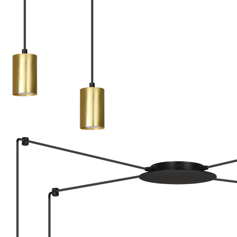 Cadi 4 - Light Cluster Pendant, Black, Gold