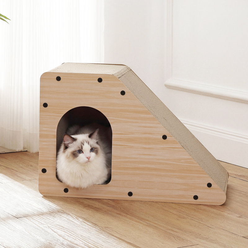 Grattoir pour chat en angle Emare 23,63 "Emare, Finition de bois de chêne