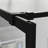 46" X 72" Black Shower Screen For Walk-In - Tempered Glass, Reliable Mount Steady Upper Bar