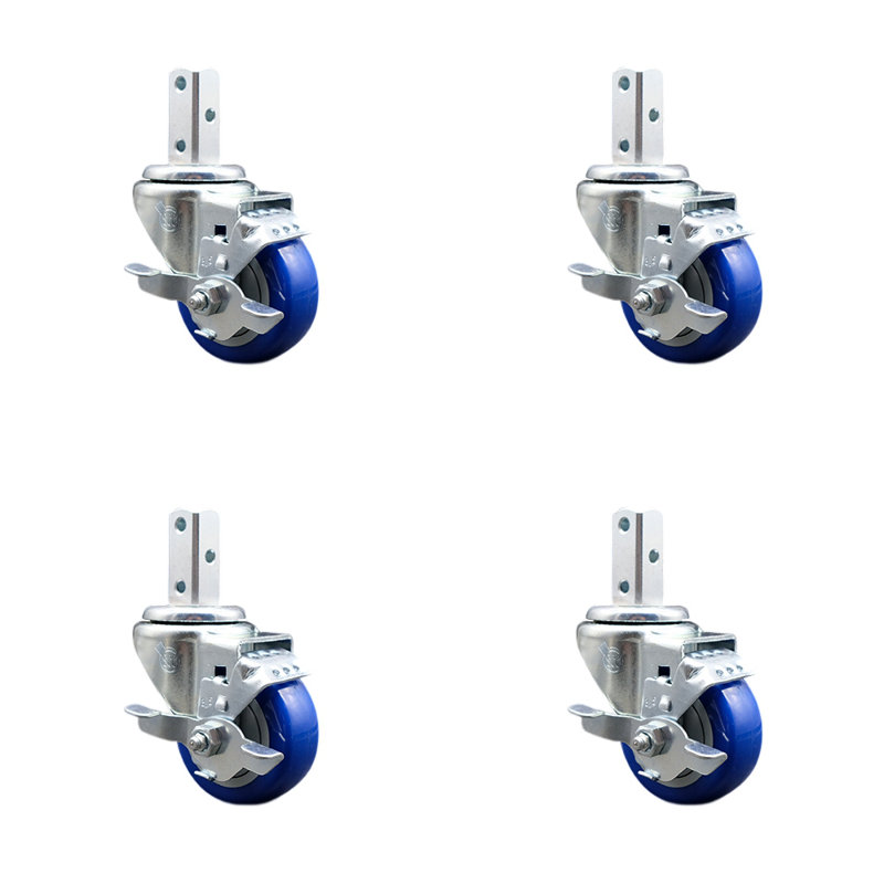 Polyurethane Casters, Blue