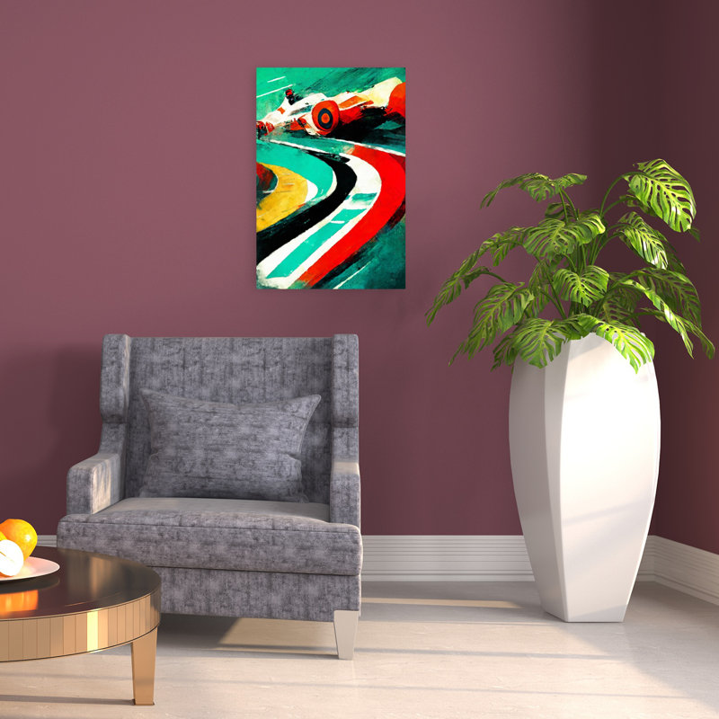 Art mural Vivid Racing Action, 24" H x 16" W