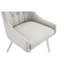 Chaise de salle à manger rembourrée en cuir moderne avec dossier capitonné à losanges - Confortable et élégante pour la salle à manger, le bureau et le café (gris clair, ensemble de 2)-133753008-133753011