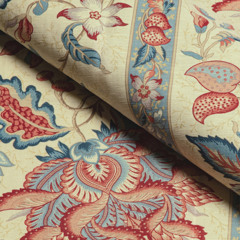 Louverne Montflours Print Fabric, Red