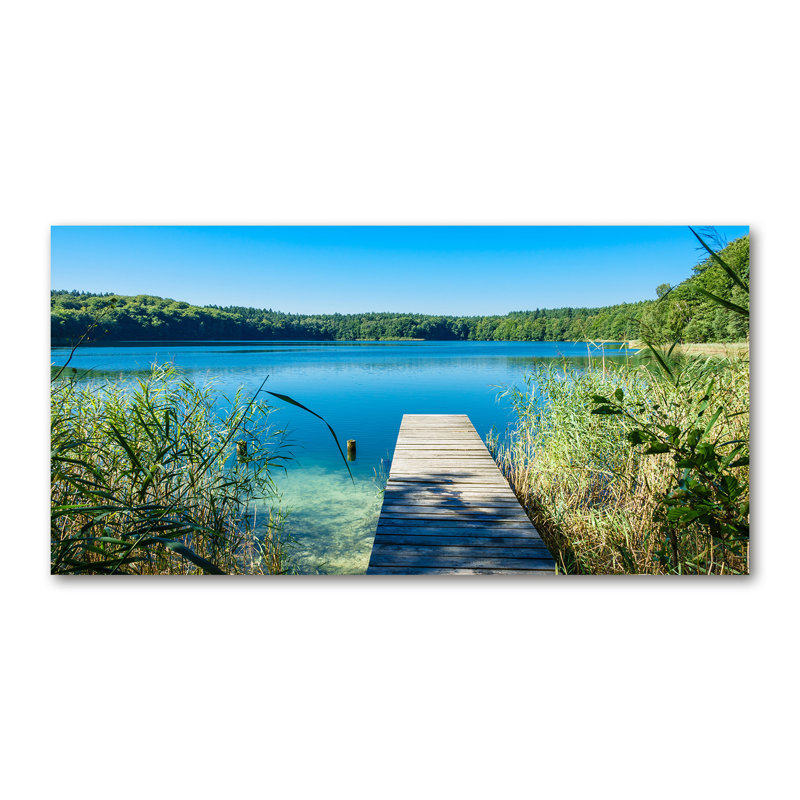 Pier At The Lake - Wrapped Canvas Print