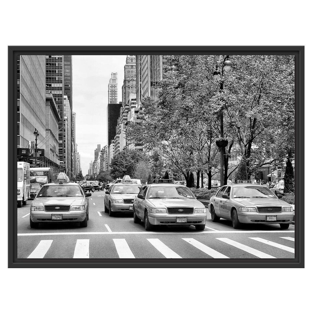 Gerahmtes Wandbild Taxis in New York