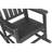 Black Outdoor Rocking Chair With Side Table - 3 Pieces. To All Weathers. Ergonomic Back Support For Optimal Relaxation. Broad & Curved Seat. Can Hold 380 Pounds. 32.5"D X 25.9"W 41.7"H. Partial