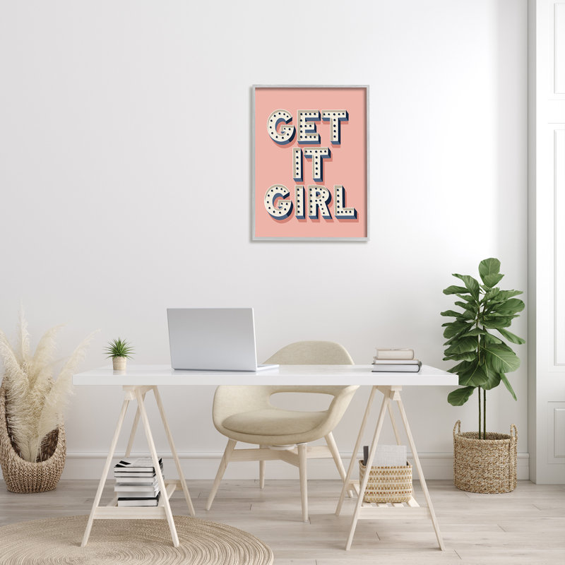 «Get It Girl», impression sur toile, H 30 po x l 24 po, Estampe numérique Farmhouse