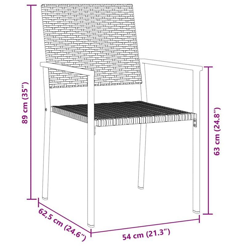Patio Dining Set with, 73 cm H x 80 cm W x 80 cm D, 5, 4
