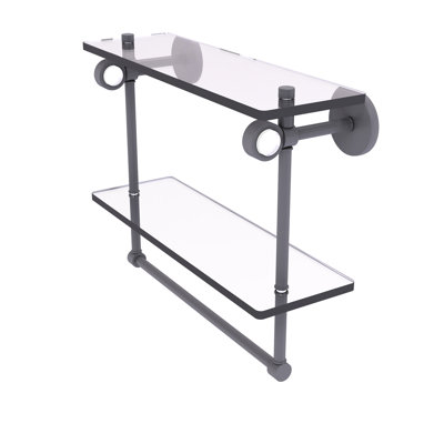Tablette murale en verre double meuble-lavabo Margolis
