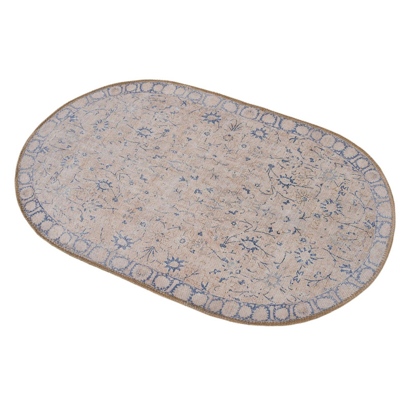 Mcclamma Chenille Oriental Indoor Rug, Oval 7'6" x 10'6"