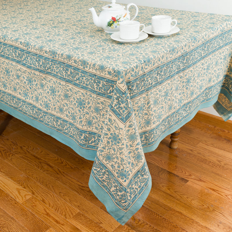 Melinah Dining Linens, Blue, 108" x 72"