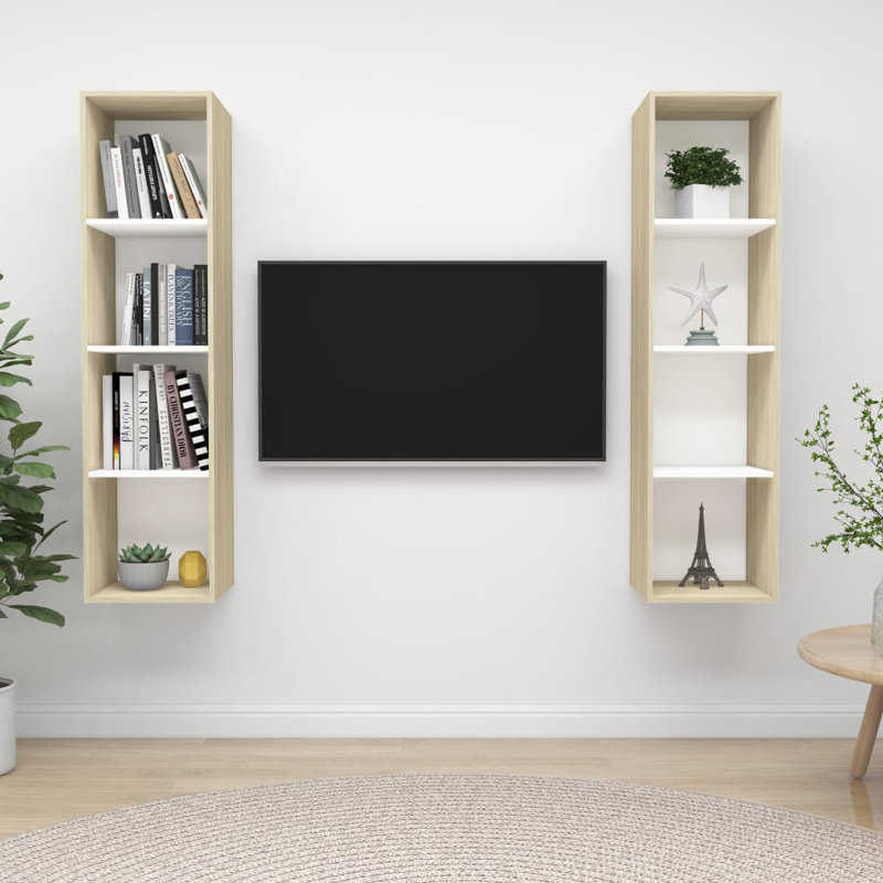 Draycen Unfinished TV Stand for TVs up to 88", White
