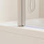 Porte de douche pour baignoire: l 43 po x H 58 po: verre trempé de 6 mm, cadre en alliage d'aluminium, nickel brossé, matériaux de construction élégants et fonctionnalité luxueuse