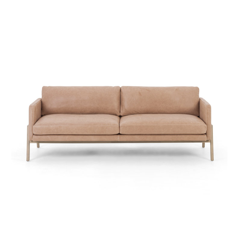 Diana Sofa, Beige, Palermo Nude Genuine Leather