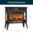 Freestanding Electric Fireplace Heater With Realistic 3D Flame