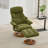 Ergonomic Recliner Chair with Ottoman, Modern 360° Swivel Lounge Chair, Chenille Fabric, 5 Point Vibration Massage, Seat Heating, and 140° Adjustable Backrest-519795163-519795162