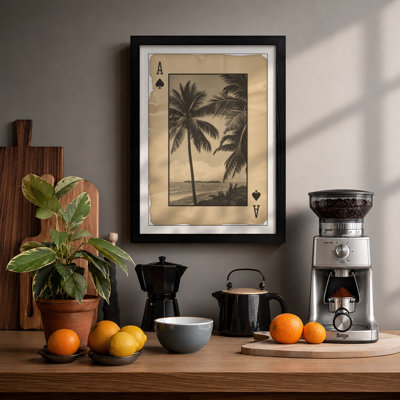 Tropical Palms At Horizon Vintage - Print