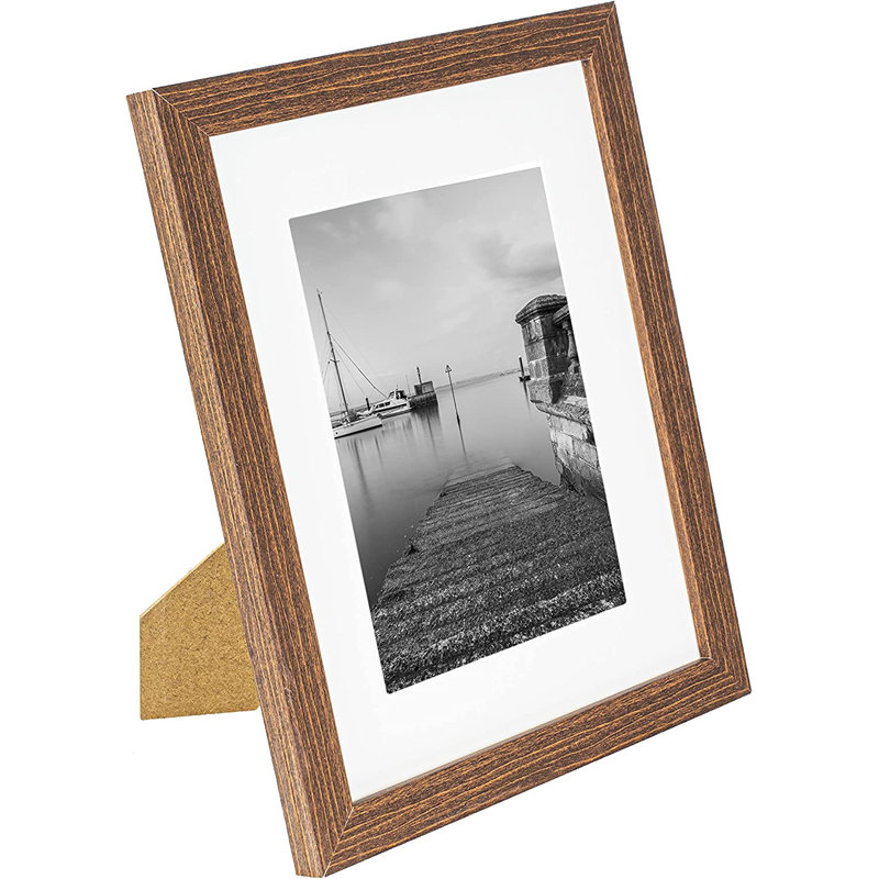 Picture Frame with Mat, Brown