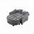 Chenille 2-seater Sofa, Double Sofa Chaise Longue-1827338632