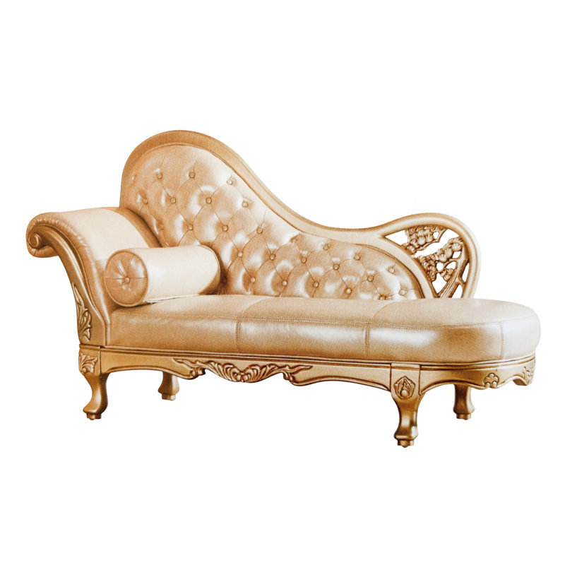 Salon en cuir méridienne Adria, Perle blanche