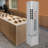 68.9" H x 15.75" W Freestanding Optical Display Stand, 4-Sided Mobile Glasses Organizer with Cabinet & Wheels, Grey