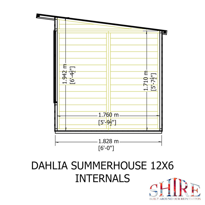 Dahlia 12 ft x 6ft Summer House