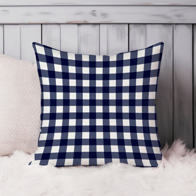 Abstract Navy Plaid Pattern Modern