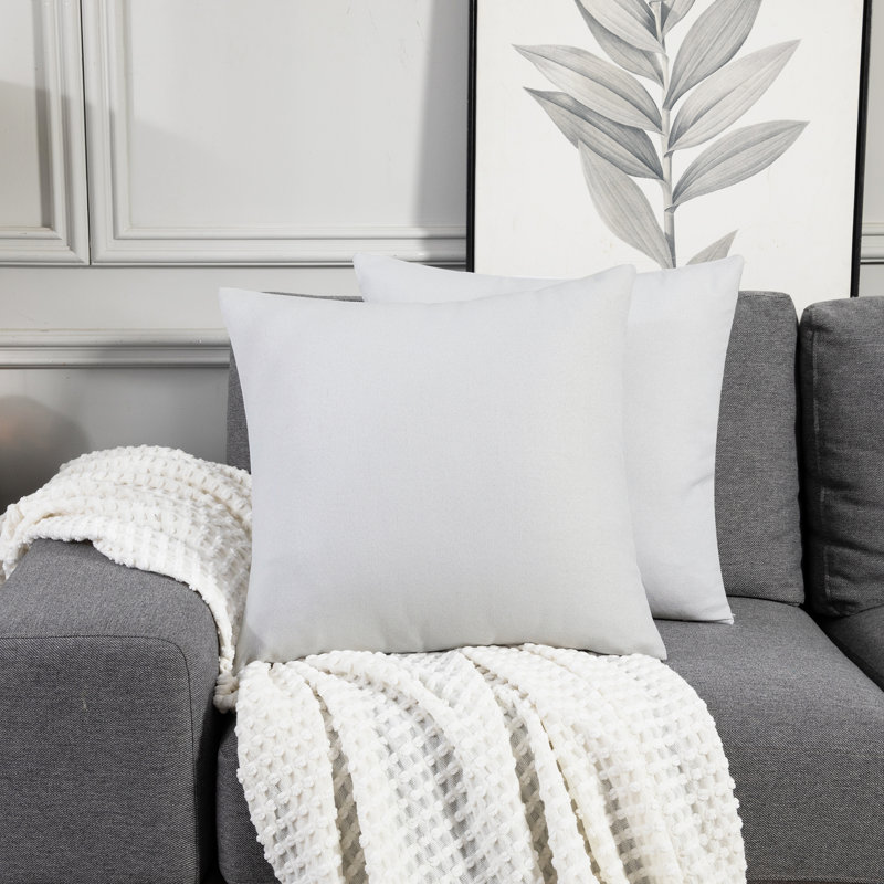 Cynne Square Cushion Cover, 60cm H x 60cm W x 1cm D, Neutral Grey
