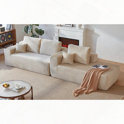 Canapé modulaire en L 104 po
