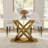 Zagan 7-Piece Modern Dining Room Sets, Sintered Stone Tabletop Kitchen Dining Table Set with 6 PU Upholstered Chairs-576459462-588877603-753639886