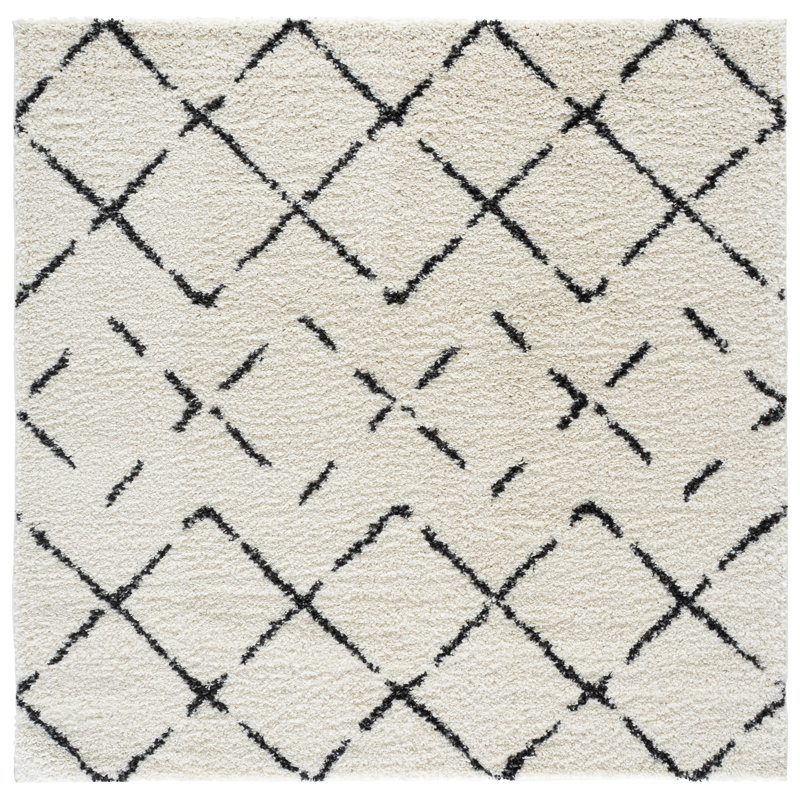 Arizona Shag Performance Abstract Indoor Rug, Square 6'7"