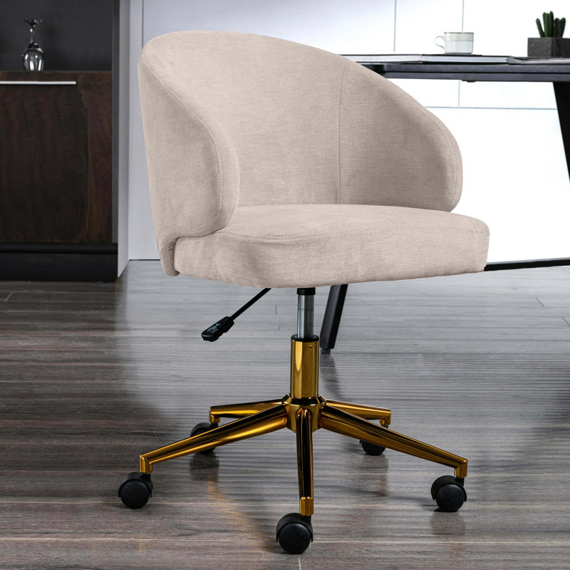 Chaise de bureau Beaumont, Crème