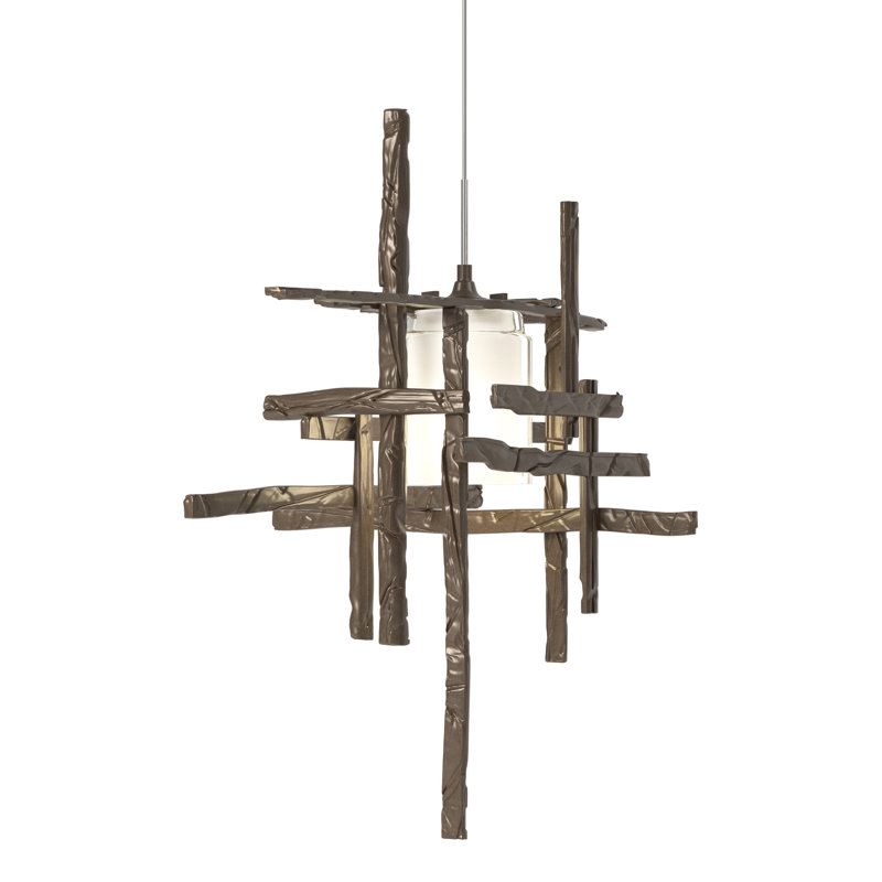 Tura 1 - Light Single Mini Pendant, Bronze, Seeded Clear