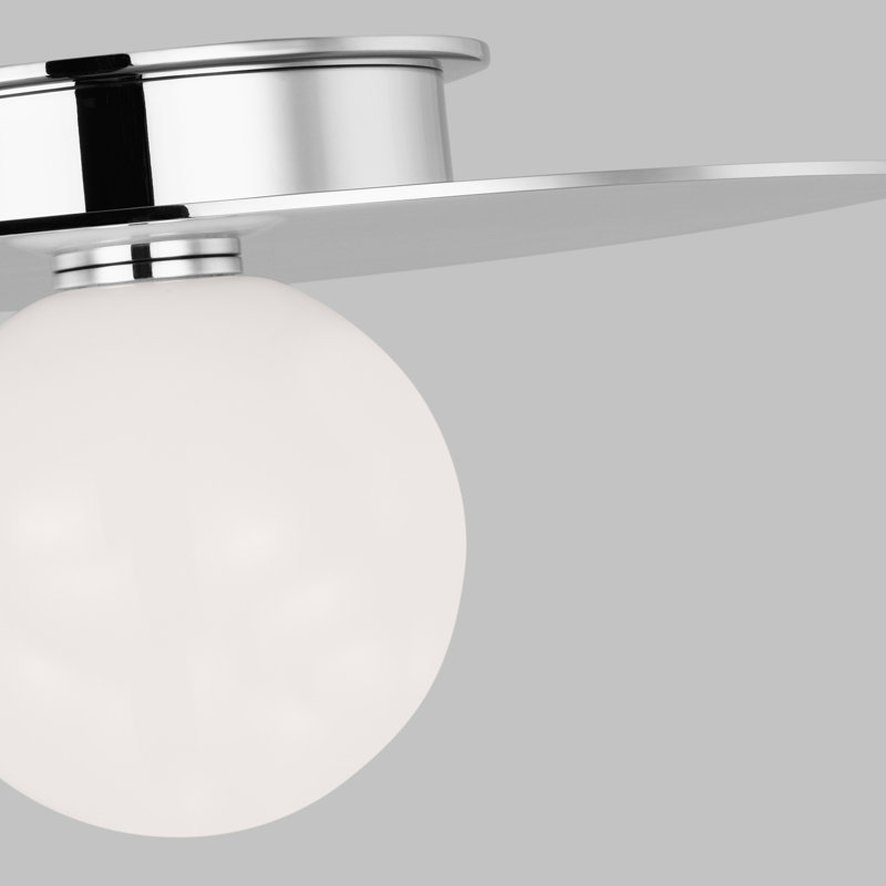 Polished Nickel Globe LED Flush Mount Light