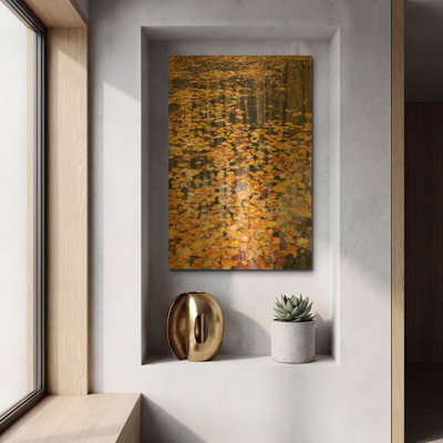 «Autumn Détail» par John Gavrilis, art mural en métal doré, 12 po x 16 po