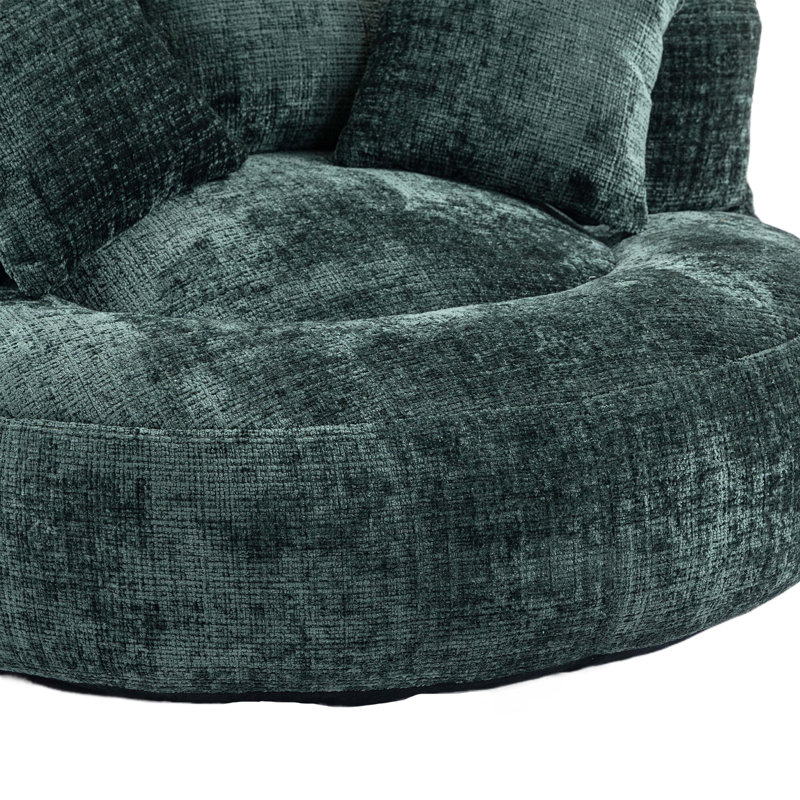 Foam Bean Bag Chairs for Adults/Teens with Filling, Emerald Chenille