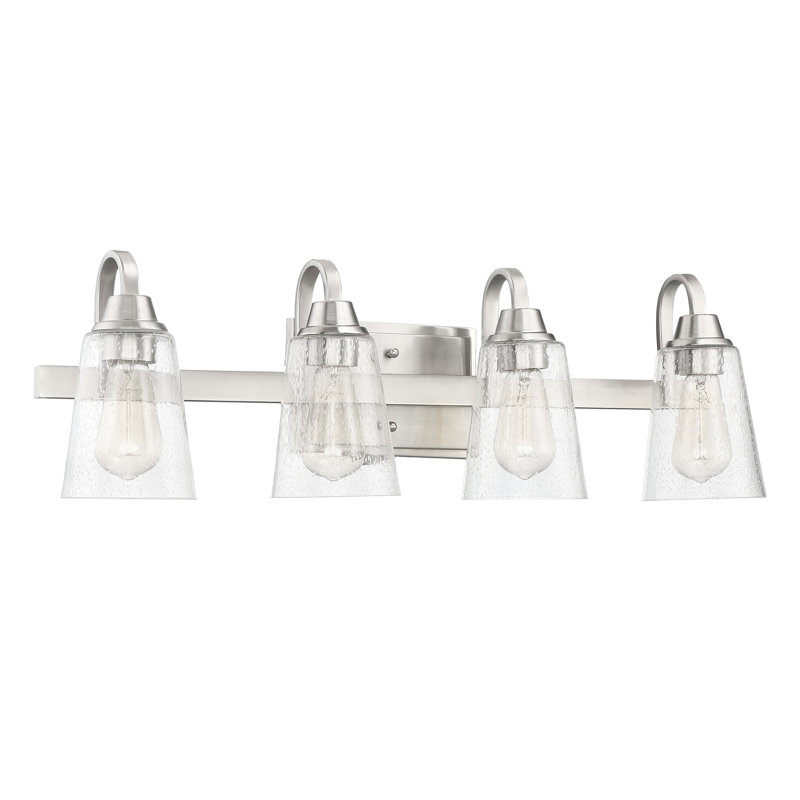 Éclairage pour meuble-lavabo 4 lumières Willoughby, Nickel poli brossé