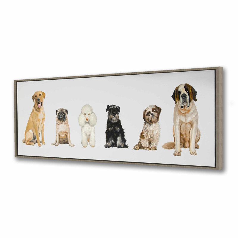 «Man's Best Friend», toile blanche encadrée, H 61,25 po x l 21,25 po