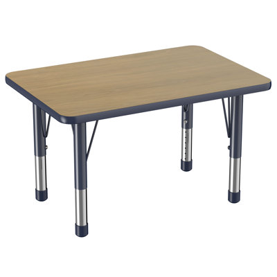Rectangle T-Mold Adjustable Height Activity Table