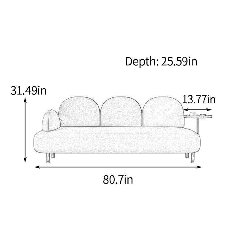 Méridiennes d'intérieur avec plateau Modern Creative, Orienté à gauche (vu de face), Jaune