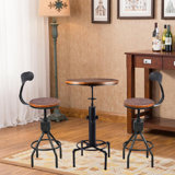 Margarita 2 - Person Pine Solid Wood Top Pedestal Dining Set