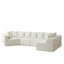 Canapé modulaire à assise profonde en L de 151,6 pouces avec fauteuil inclinable et 11 coussins, sans assemblage requis.-1261333526