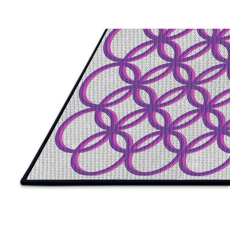 Tapis mauve à motif géométrique Knupp, Rectangle 5 pi x 7 pi