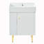 Meuble-lavabo simple 21,6 po avec plateau en céramique Braynard