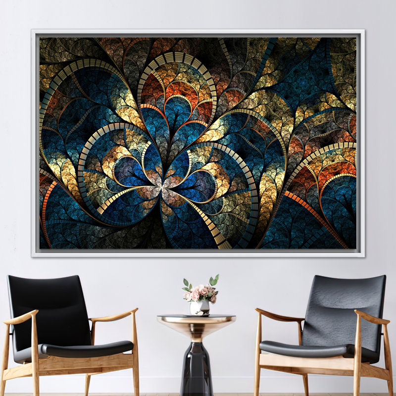 Print on Canvas, White, Framed Print without Mat, 80 cm H x 110 cm W