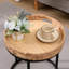 Ensemble de 2 tables d'appoint gigognes, tables de bout peu encombrantes avec rebords surélevés, tables d'appoint compactes avec plateau imperméable résistant aux égratignures et structure en métal