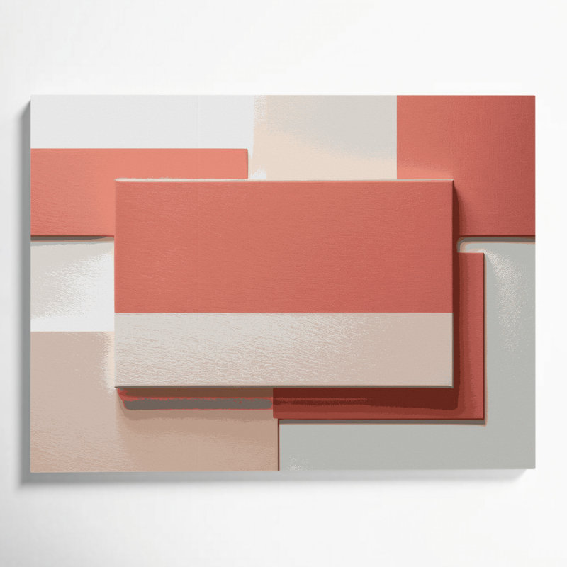 Minimalisme 34, art mural sur toile grise, H 8 po x l 10 po