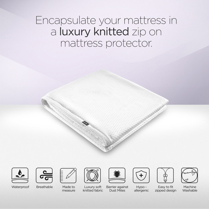 Waterproof Zip Mattress Protector Case Pack, Small Double (4')
