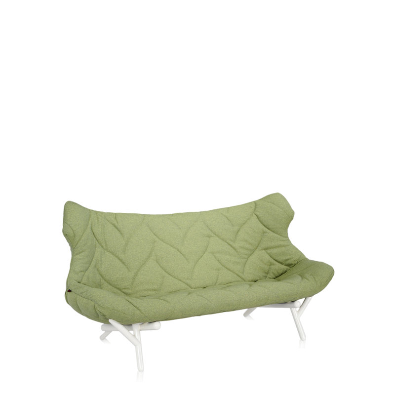 Causeuse Foliage, Vert Trevira ™, Blanc
