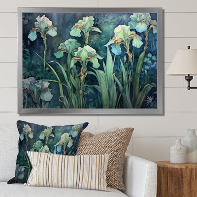 Green Irises Petal III sur toile